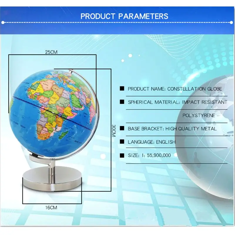 

3 1 , World Globe, w/ Sta
