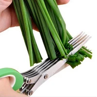 19cm minced 5 layers multifunctional kitchen scissor shredded chopped scallion cutter herb laver spices cook tool kitchenware