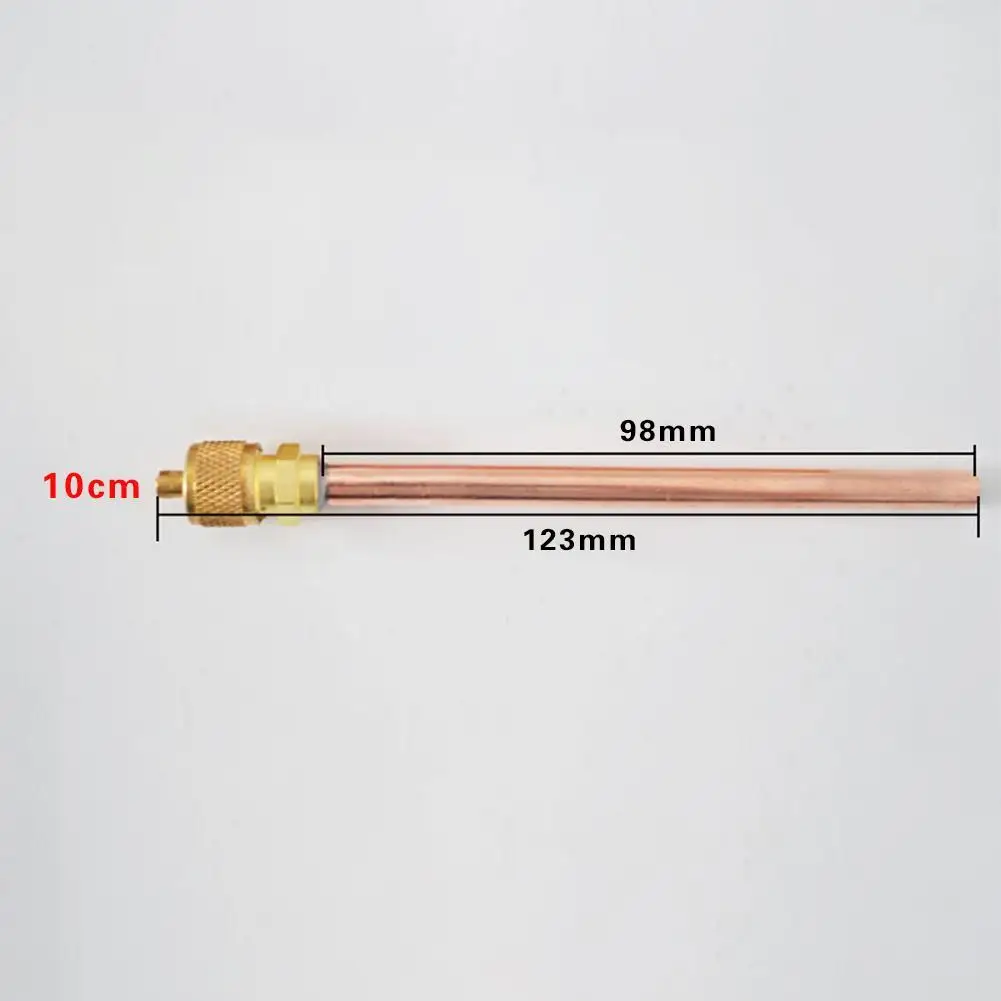 

MEXI 10pcs Air Conditioner Refrigeration Access Valves Parts Filling Replacements OD Copper Tube 6mm P1X4