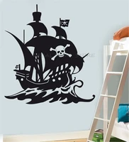 pirate ship wall art vinyl sticker jack childrens room bedroom detachable wall sticker kindergarten decoration 1571