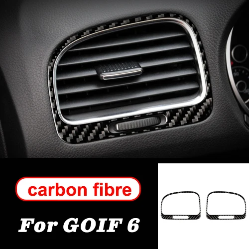 Vent Для volkswagen golf 6 gti R MK6 аксессуары LHD RHD автомобильный Стайлинг углеродное волокно рулевое колесо Шестерня двери панели внутренние наклейки - Название цвета: Vent
