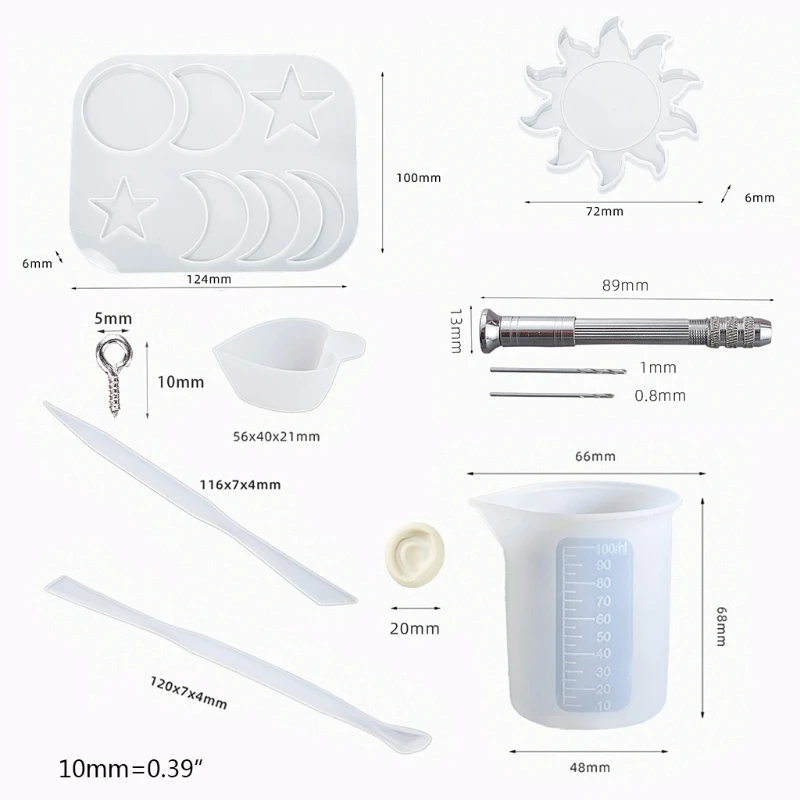 

1Set Resin Casting Silicone Molds Moon Star Sun Lunar Eclipse Resin Moulds for Polymer Clay Craft Handmade Gift DIY
