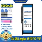 100% Оригинальный LOSONCOER Новый 5000 мАч 062VNH G4YJM T2T3J 4ICP56790 F7HVR Аккумулятор для ноутбука DELL Inspiron 15 7537 17 7737