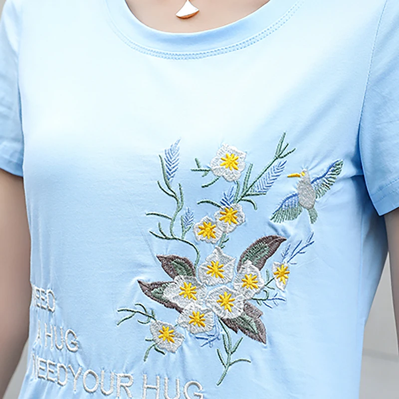 

BETHQUENOY Cotton Plus Size T Shirt Women Tops 2021 Short Sleeve Christmas Clothes Mujer Camisetas White O-Neck Tshirts Casual