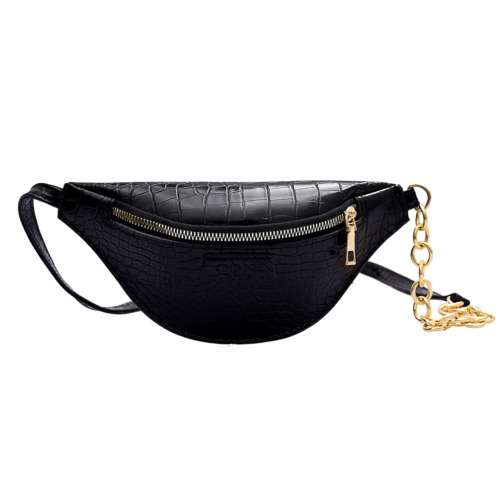 

Youth Ladies Simple Versatile Bag Popular Simple Female Daily Bag Women Alligator PU Zipper Waist Bag Small Crossbody Pack