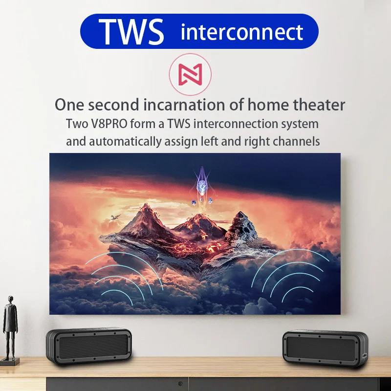Bluetooth Динамик Водонепроницаемый наушники-вкладыши TWS с Caixa De сом НЧ-динамик 6600 мА/ч