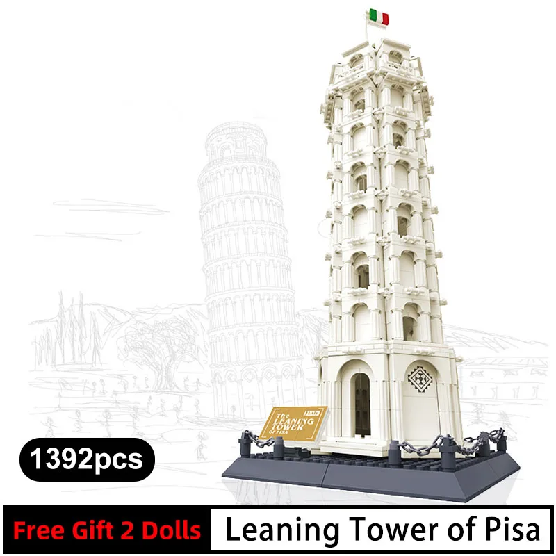 

World's Famous Architecture Urban Street View Louvre Pyramid Classic City Brick Building Blocks Construction Bricks Kid Toy Gift