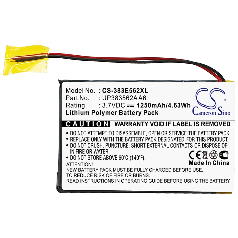 

CameronSino for PALM Tungsten E UP383562A A6 battery