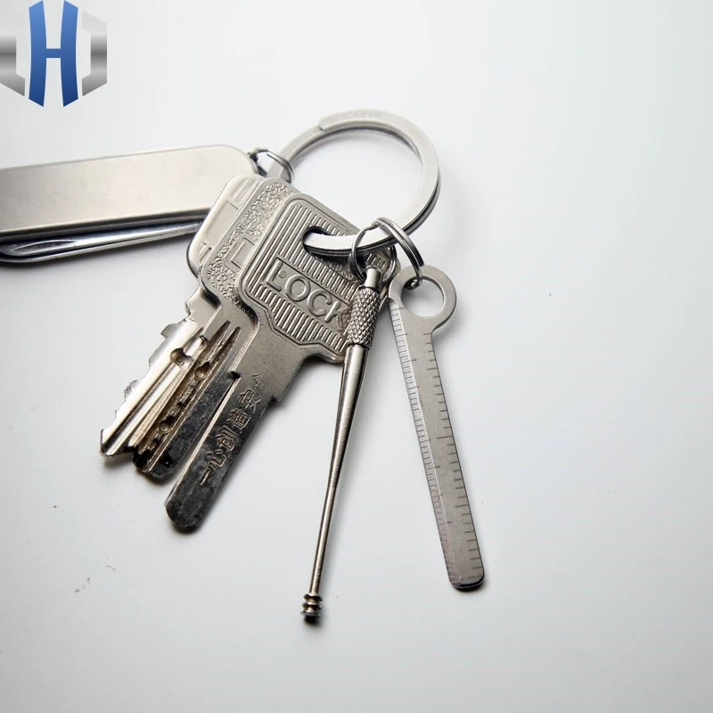 Миниатюрная титановая маленькая линейка брелок портативная EDC измерительный