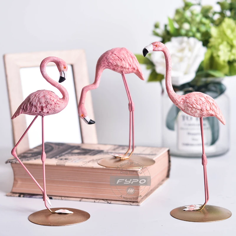 Розовый фламинго из смолы Fypo ремесло домашний декор фото реквизит фигурка для
