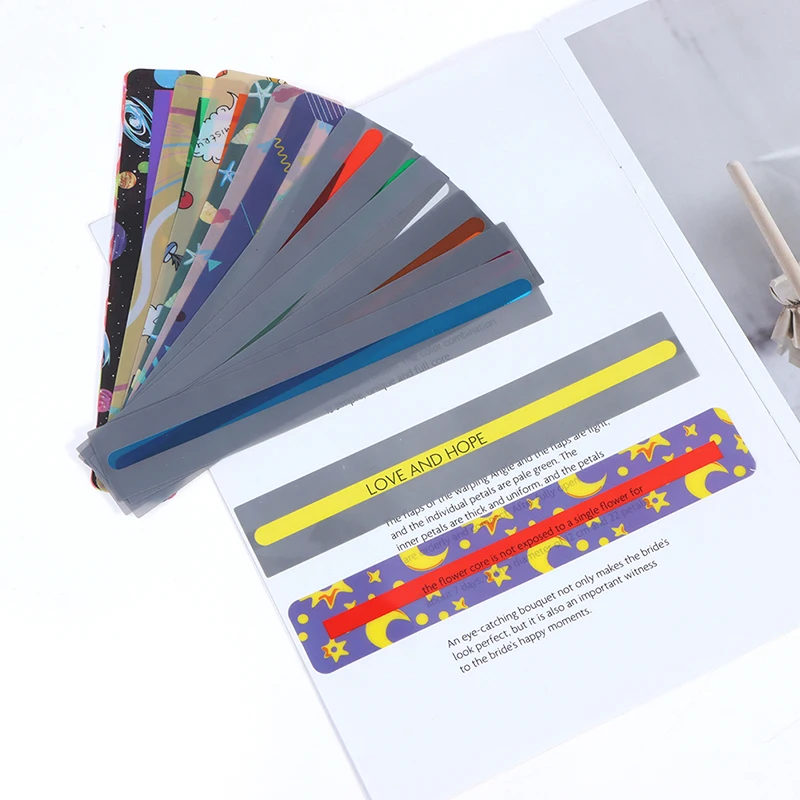 

8Pcs Cute Bookmark Guided Reading Highlight Strips Overlay Cartoon Bookmarks