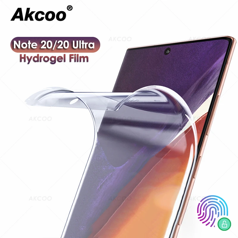 

Akcoo Galaxy Note 20 Ultra Screen Protector Hydrogel soft film for Samsung Galaxy Note 20 film fingerprint unlock anti scratch