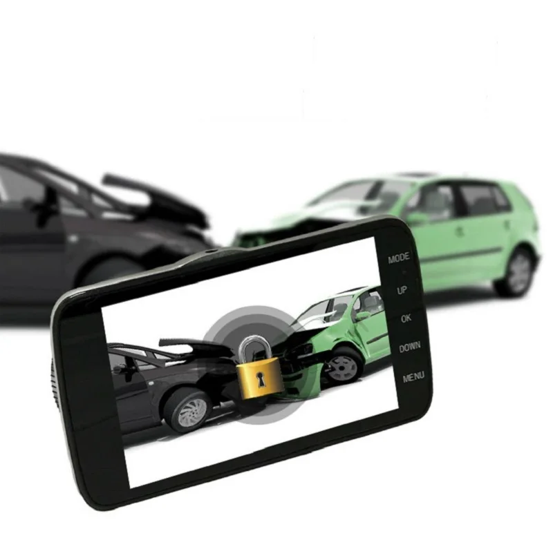 Автомобильный видеорегистратор с двумя объективами 4 дюйма 1080P 150