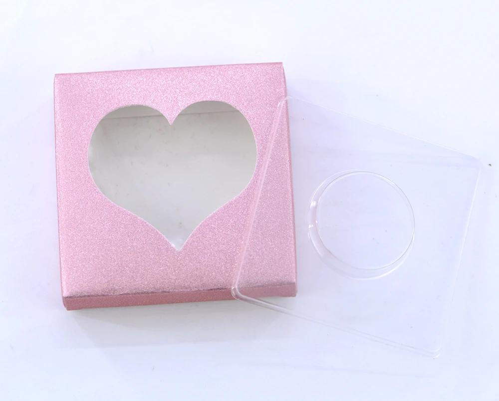 heart pink 10 компл./лот упаковочная коробка для ресниц пустой ресницы посылка многоцветный бумажная коробка белый фарфоровый поднос с фокусным расстоянием 25 мм ресницы DIY светодиодной вспышкой упаковочная коробка - Цвет: heart pink