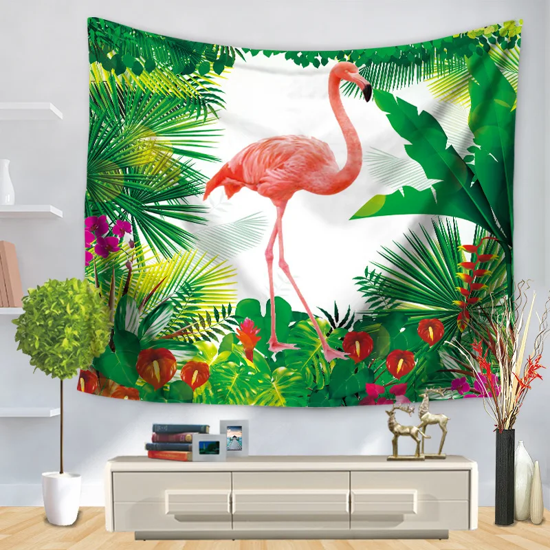 Гобелен в виде фламинго Настенный Коврик для купания стиле хиппи домашний декор