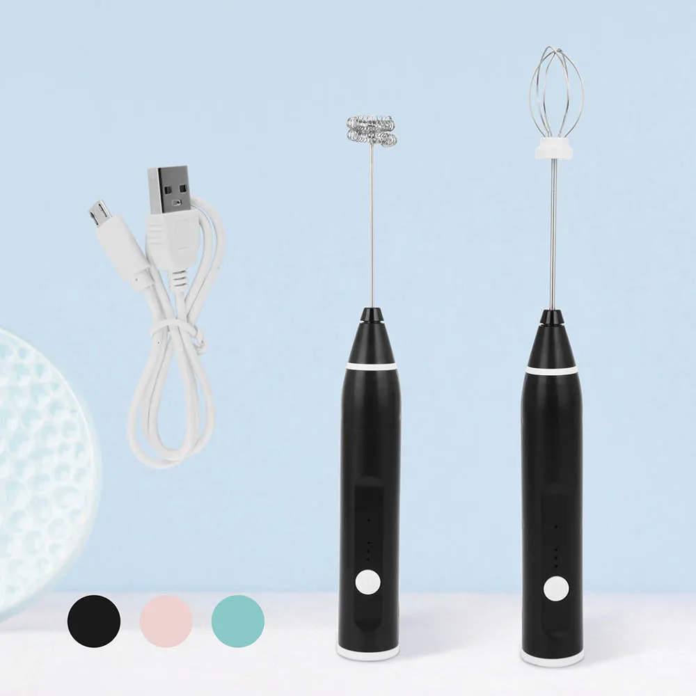 

2 In 1 Milk Frother Electric Coffee Mixer Rechargeable Handheld Eggbeater Mix Machine Household Kitchen Egg Beater Whisk Mixer