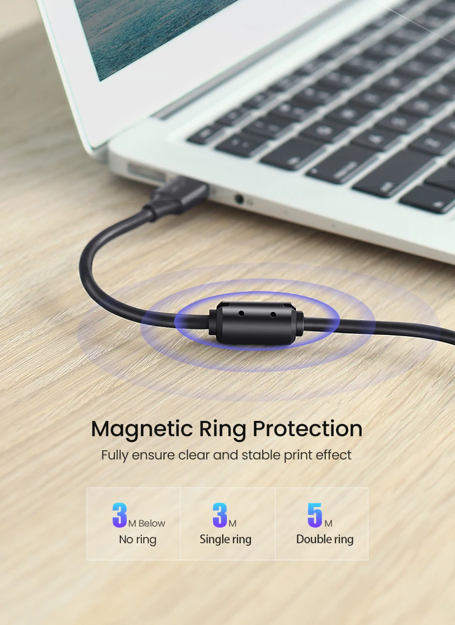 Ugreen USB кабель USB для принтера Тип B папа-папа USB 3,0 2,0 кабель для Canon Epson hp ZJiang принтер этикеток ЦАП USB принтер