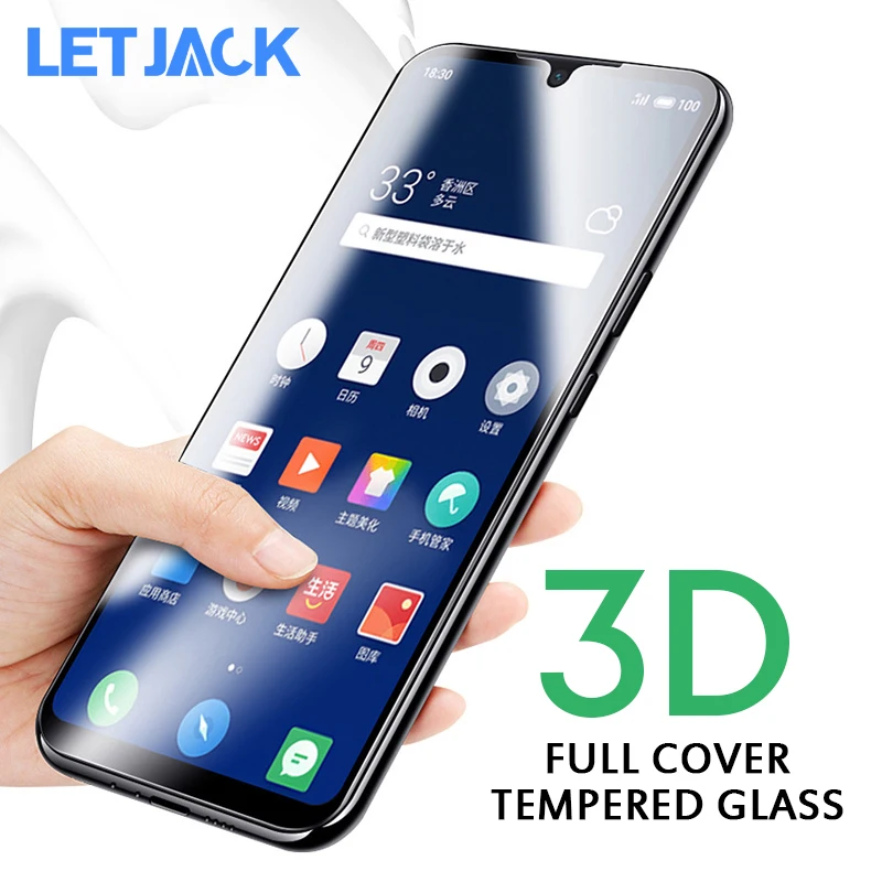 Защитное стекло на весь экран для Meizu 16S XS M6 Note 8 9 M5 M3 M5S M3S Mini M6S M6T закаленное