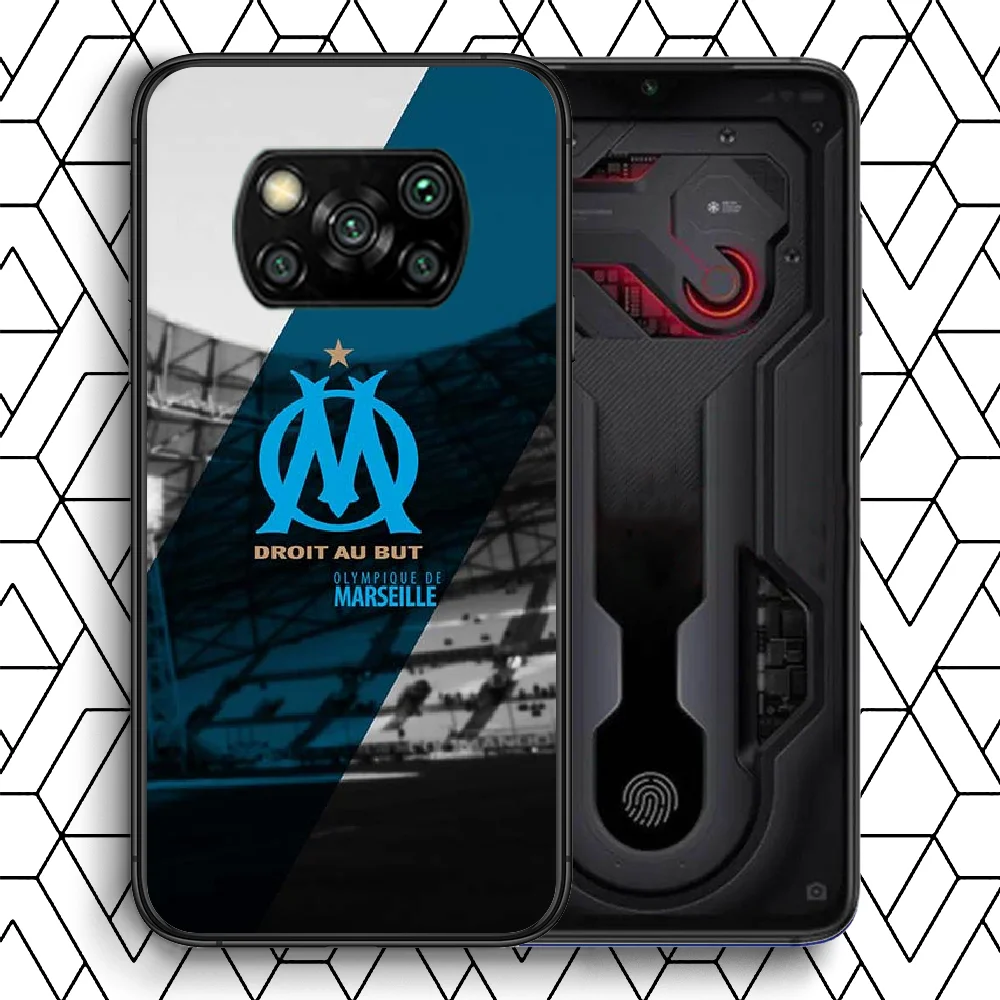 

Football Marseille Club Phone case Cover Hull For Xiaomi Mi A2 A3 8 9 9T Note 10 Se Lite Pro black Waterproof Trend Funda