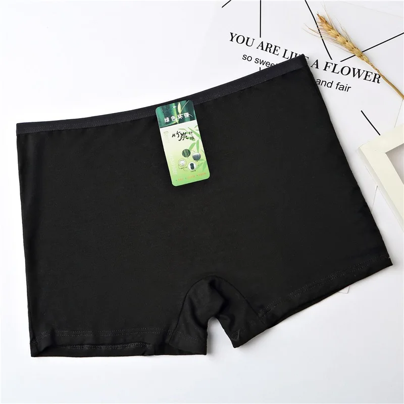 Black Short Pants Women Boyshorts Female Safety Panties Boxer Comfortable Ladies Panties Healthy Lingerie Women Underwear - Цвет: Black