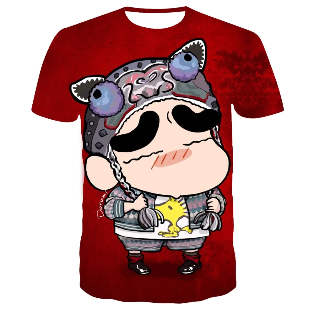

Summer New Men's And Women's Cartoon T-Shirt 3d Printing Animation Crayon Shinchan Fashion Short-Sleeved Casual Breathable Top