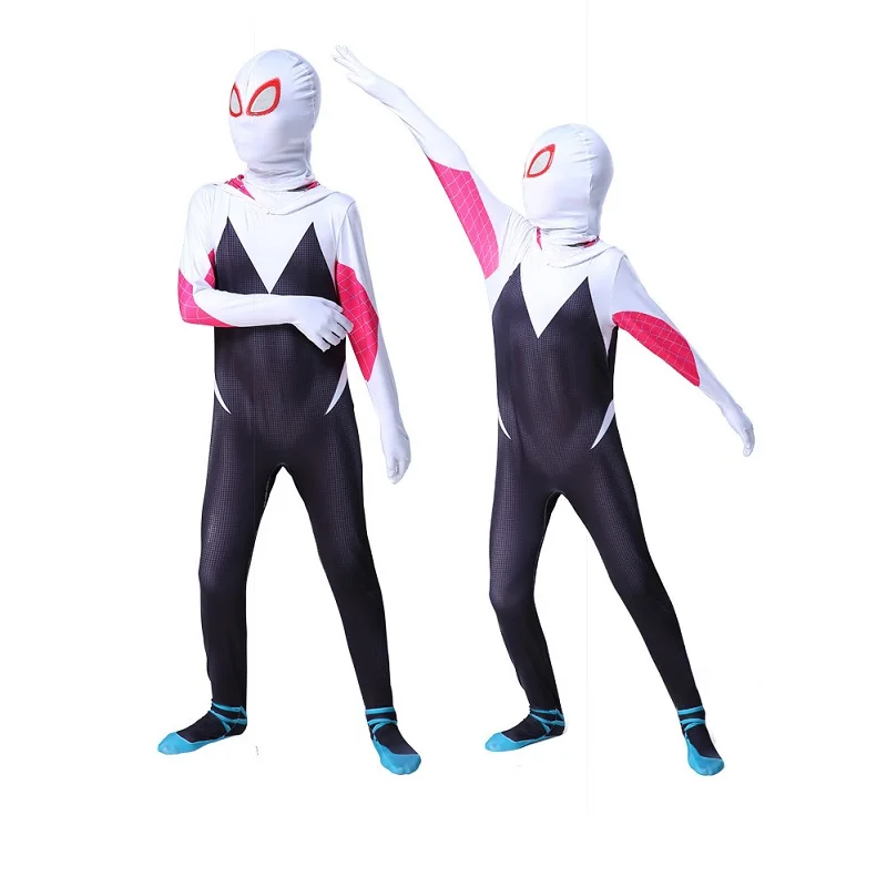 Avengers Spider woman Gwen Stacy Cosplay Costume The Amazing Spider-Man Girl Siamese Tights Suit Set Halloween Christmas Gift |