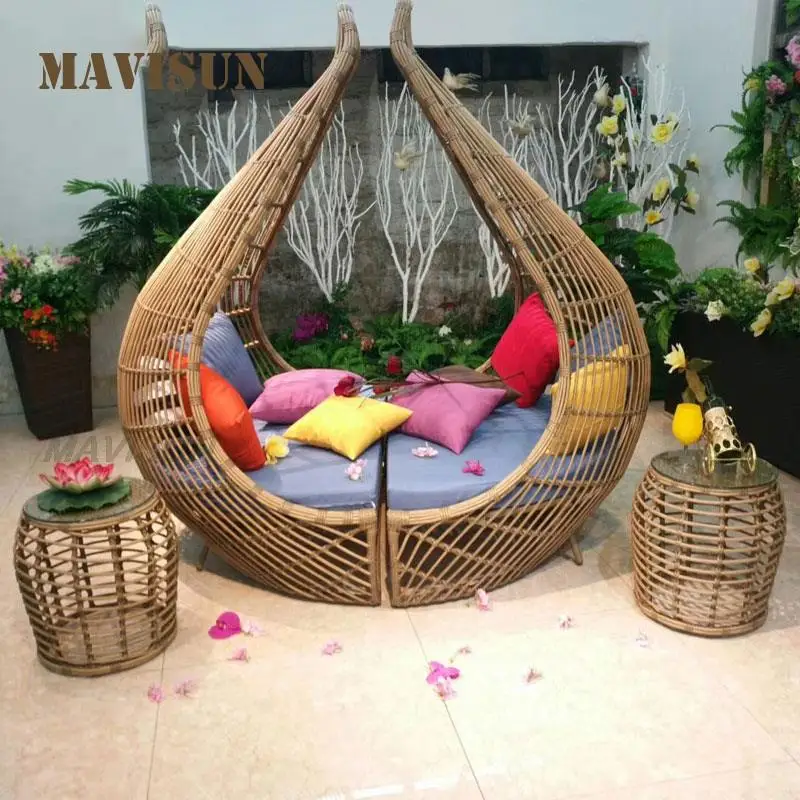 Hotel Swimming Pool Double Bed Travel Vacation Design Club Decoration Garden Bird Cage Sofa