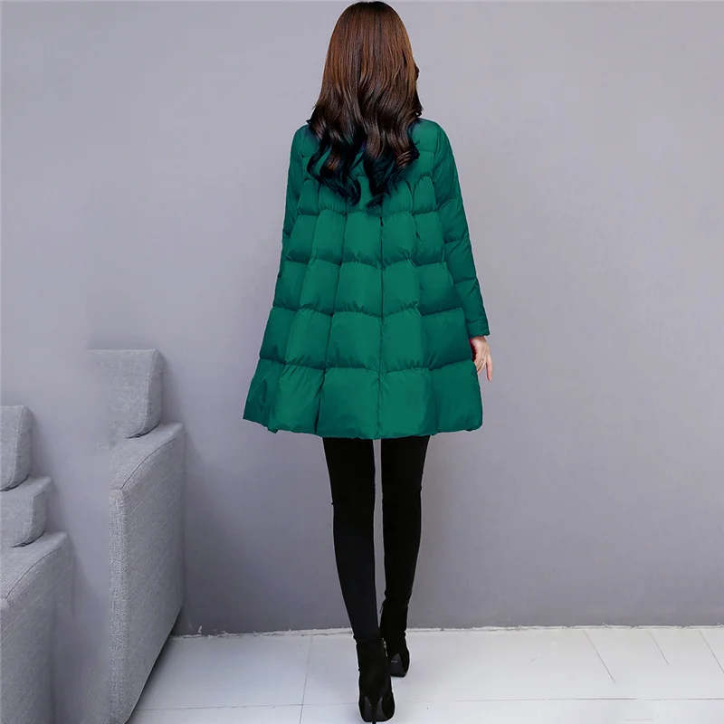 

Winter Cotton Coat Women Green Black Top 2021 New Korean Version Plus Size Loose Temperament Fashion Thick Warm Cotton Coat GH15
