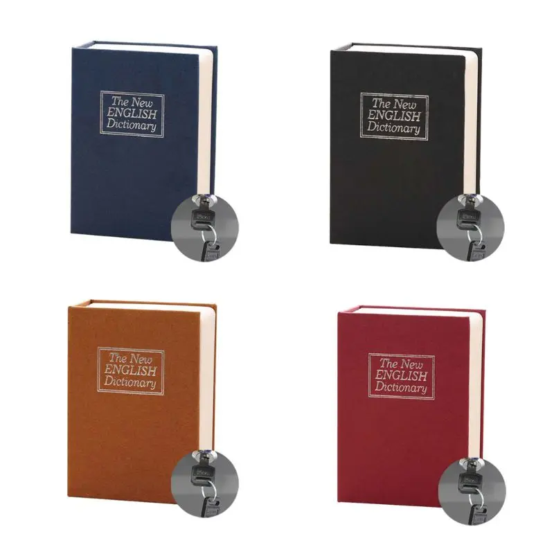 

2021 New 1 PC 4 Colors Dictionary diversion Secret Book Hidden Safe Box with Key Lock Jewelry Storage 7"*4.5"*2.2"in
