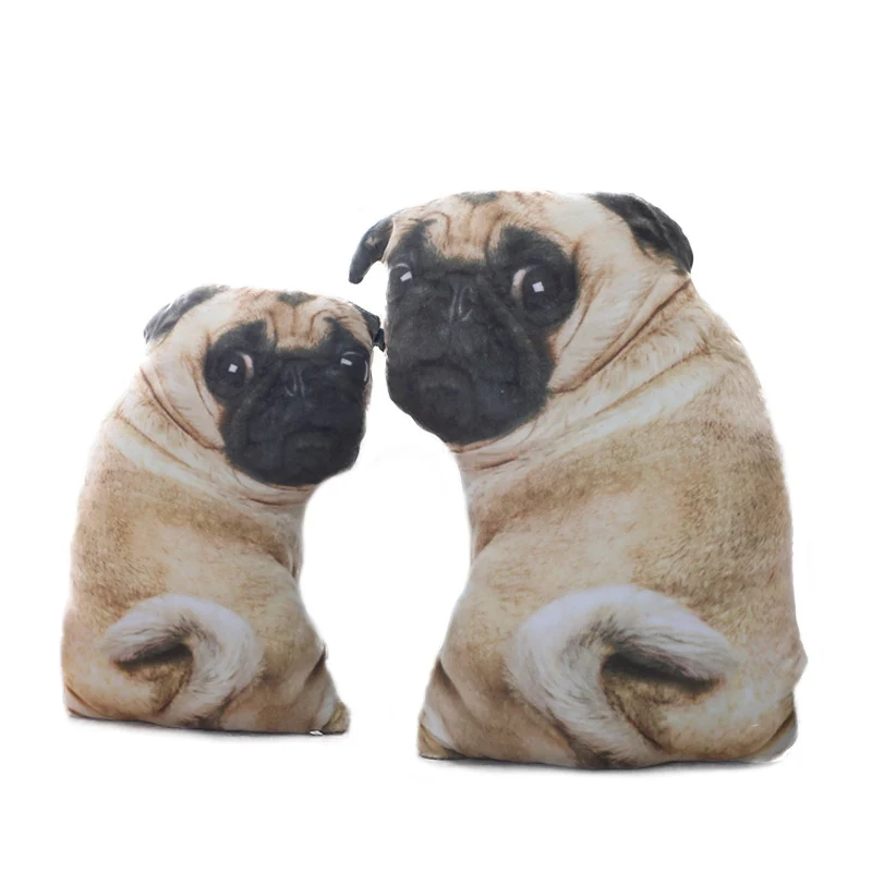 

Simulation Dog Pug Lifelike Animals Shar Pei Pug Pillow Sofa Cushion Girls Doll Kid Toy