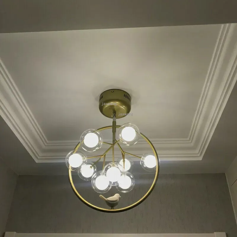 

Modern Decor LED Fireflies Lighting Light Fixtures Glass Pendant Light Bird Lamp Loft Hanging Lamp Living Room Pendant Luster