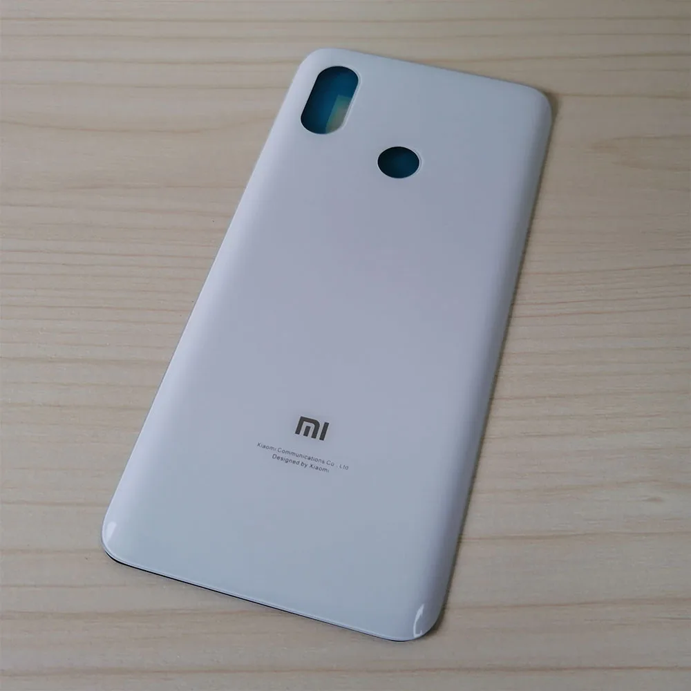 original MI 8 3D Glass Rear Housing Cover For XIAOMI MI8 6.21inch Back Door Replacement Battery Case Adhesive Sticker - Цвет: White for Mi 8
