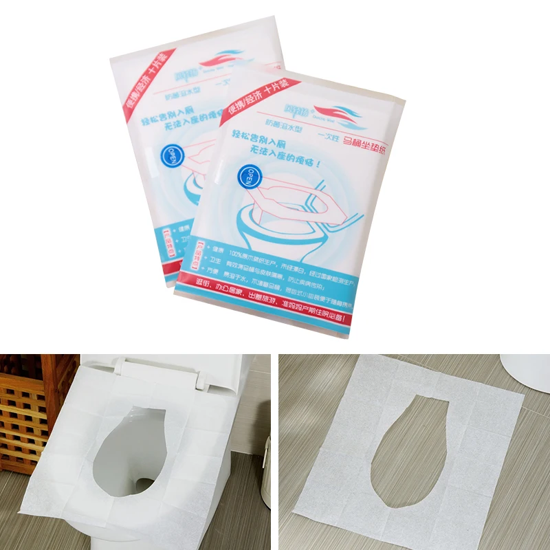 

Sanitary Toilet Mat Closestool Hotel Recycled Paper Potty Training Healthy Wood Pulp Disposable Biodegradable White