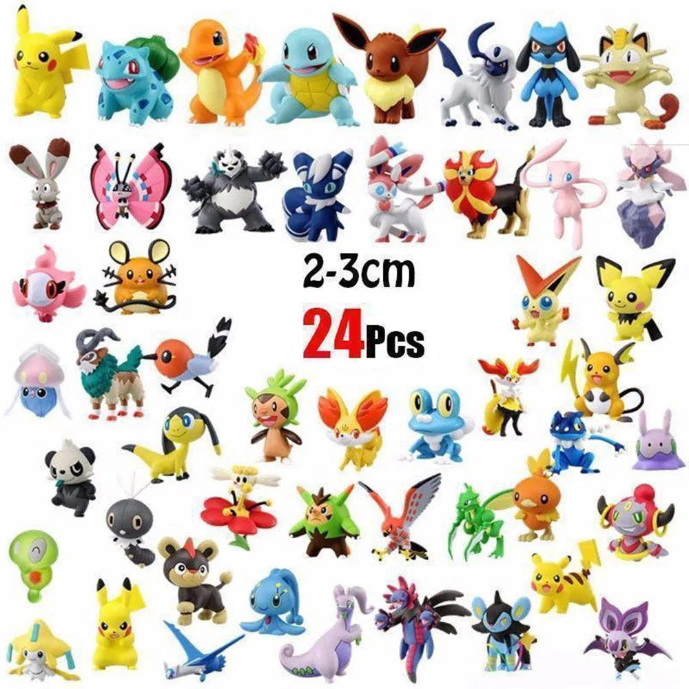

Anime Pokémon Dolls 144 Different Styles 24 Pieces/Bag New Dolls Movable Dolls Suitable For Carta Pokemones Collection Dolls