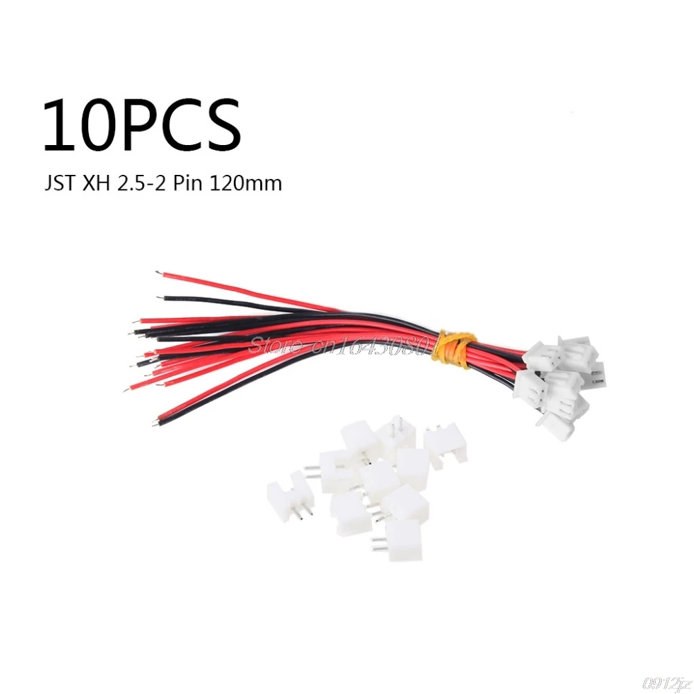 10 Sets JST XH 2.5-2 Pin Battery Connector Plug Female &amp Male with 120MM Wire ping | Обустройство дома