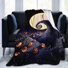 Фланелевое Одеяло с принтом Кошмар перед Рождеством