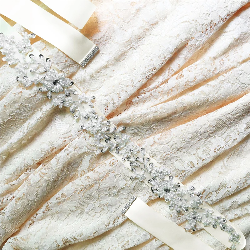 Распродажа Быстрая Доставка Свадебные Платья Стразы пояс серебряный