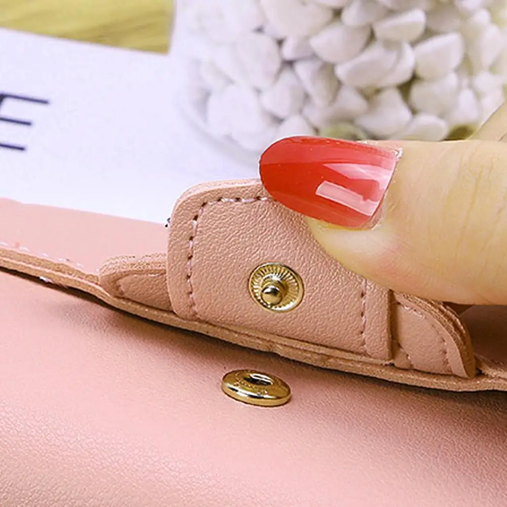 

Fashion Women Solid Color Trifold Short Wallet Cash Card Holder Coin Purse Bag