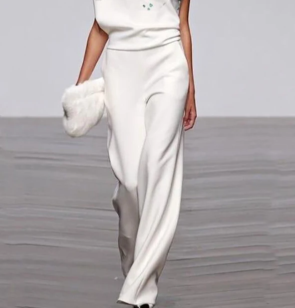 

Stand Collar loose Leg Print Jumpsuit Autumn Elegant Wide Leg Mid Waist Jumpsuit For Women