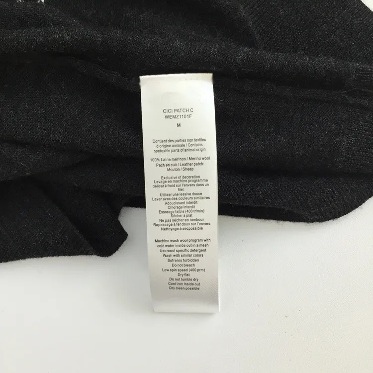 

Lightning Knitted Pullover 100% Wool Women's Top Letter Hot Drilling Female Sweater Knitwear