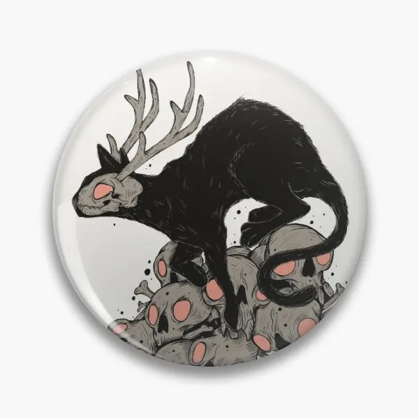 

Kitty Demon Skull Customizable Soft Button Pin Badge Fashion Cartoon Brooch Clothes Women Creative Funny Jewelry Decor Hat Cute