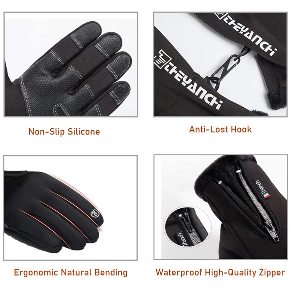 Findway Winter Windproof Warm Gloves Anti Slip Full Finger Touchscreen Cold-proof mountain ski Snowboard Outdoor Sport | Спорт и