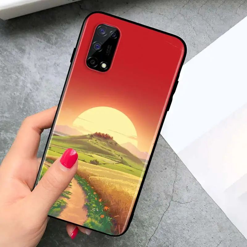 

Forest scenery for OPPO Realme V15 X5 X3 X50 X7 V5 C21 C17 C11 C3 C2 7 7i 6 6S 6i 5 3 2 Pro Soft Black Phone Case