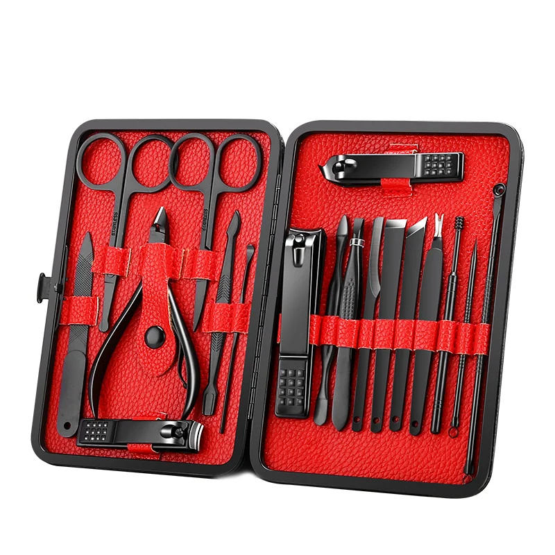 18pcs/set New Manicure Nail Clippers Pedicure Set Portable Travel Hygiene Kit Stainless Steel Cutter Tool | Красота и здоровье