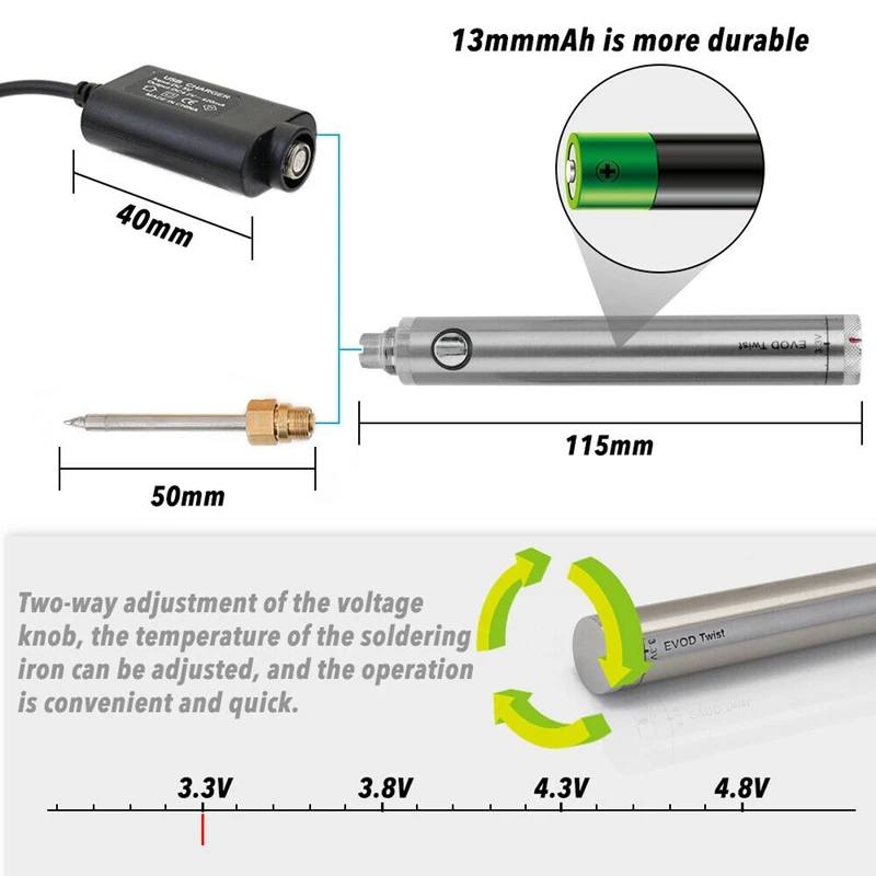 

5V 8W Portable Mini Soldering Iron Usb Interface Soldering Pen Welding Repair Tool Kit