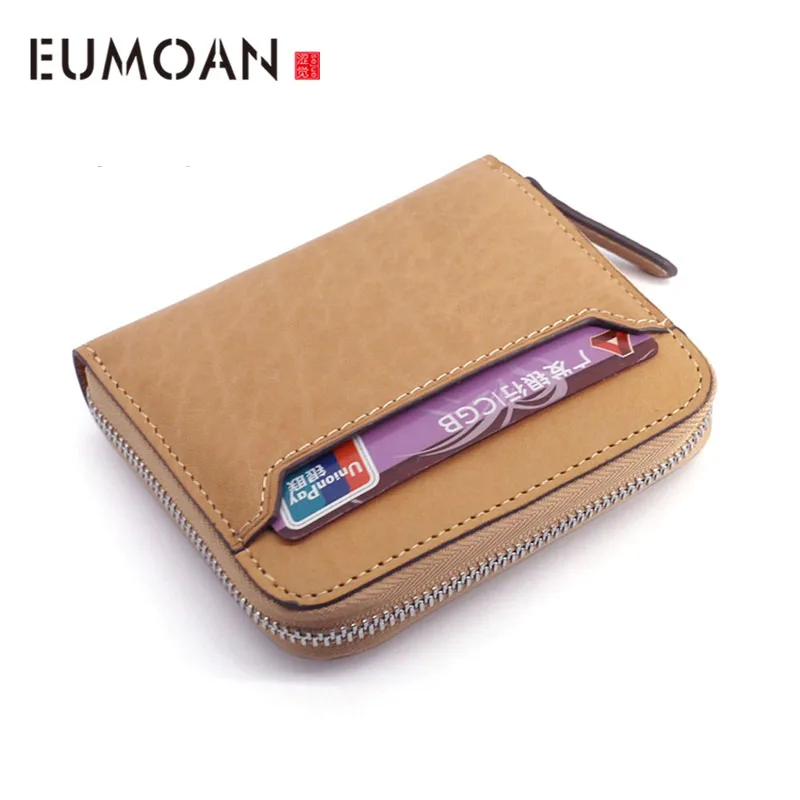 Женский кожаный мини кошелек AETOO многослойная Сумка из воловьей кожи на молнии с