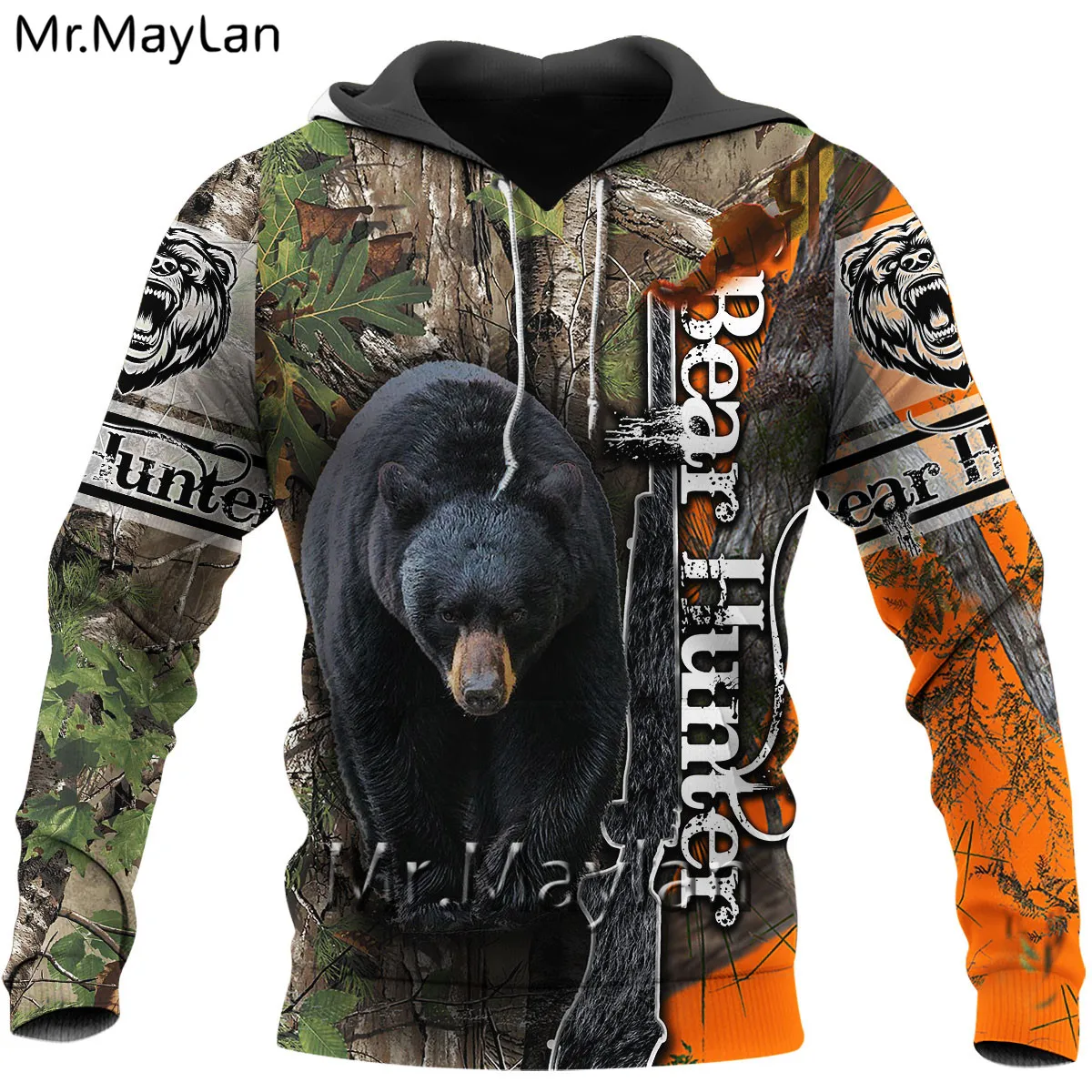 

Bear Hunter 3D Print Jacket Men/women Harajuku Mens Hoodie Unisex Casual Camo Streetwear Sweatshirt Pullover sudadera hombre F26