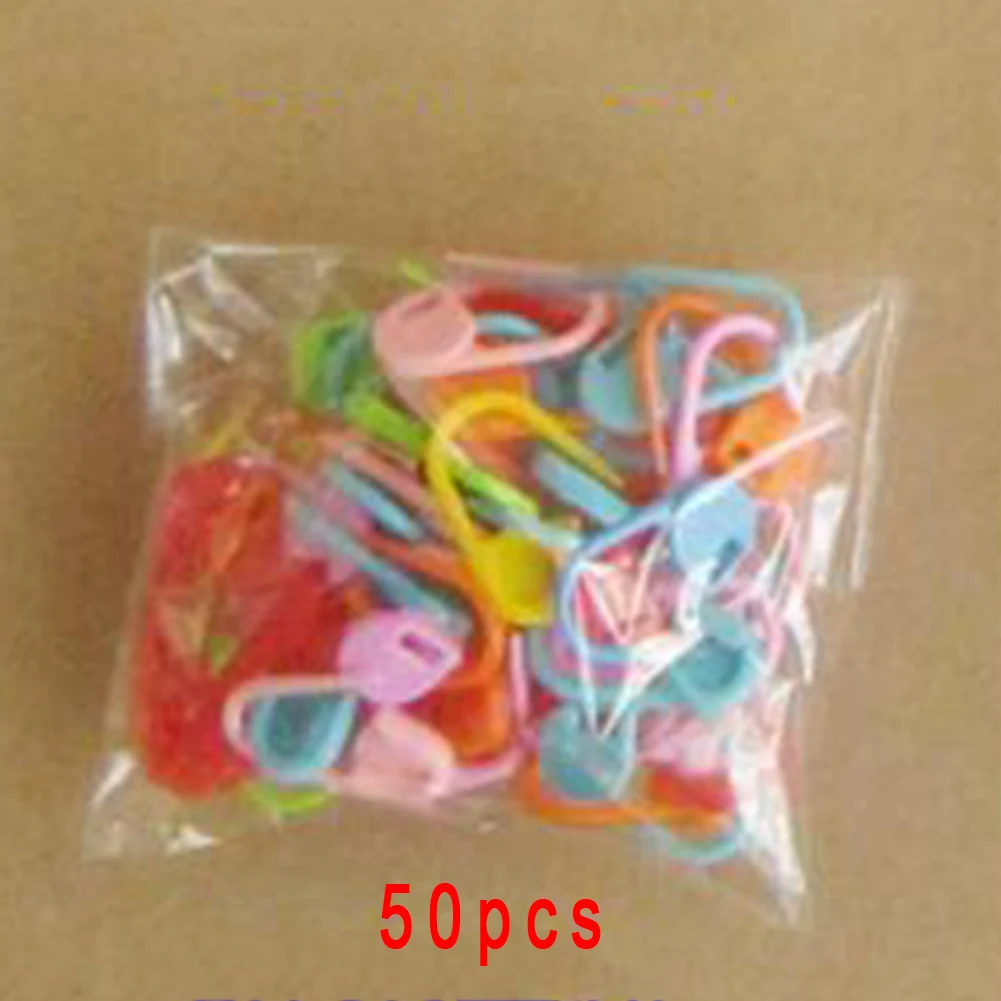 

10/50/100Pcs Crochet Locking Stitch Markers Mixed Colorful Plastic Knitting Needles Crochet Hooks Knitting Tools Needle Clips