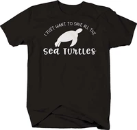 love ocean save marine organisms sea turtles silhouette t shirt summer cotton short sleeve o neck mens t shirt new s 3xl