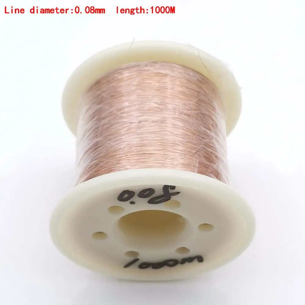 0.08mm 1000M 0.13mm 0.25mm 0.51mm 1mm 1.25mmQA Enameled Copper Wire Magnetic Wire For Inductance Coil Relay Electric Meter Coil Winding - Цвет: 0.08mm 1000M